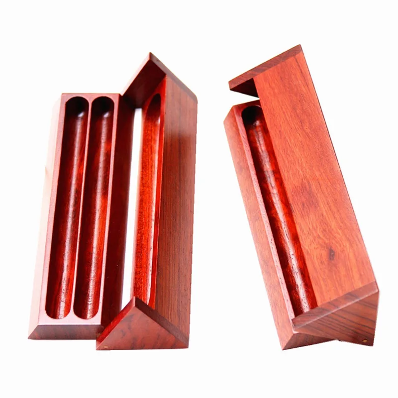 Высоко Класс двойной паз Палисандр Ручка подарка коробка и шариковая ручка