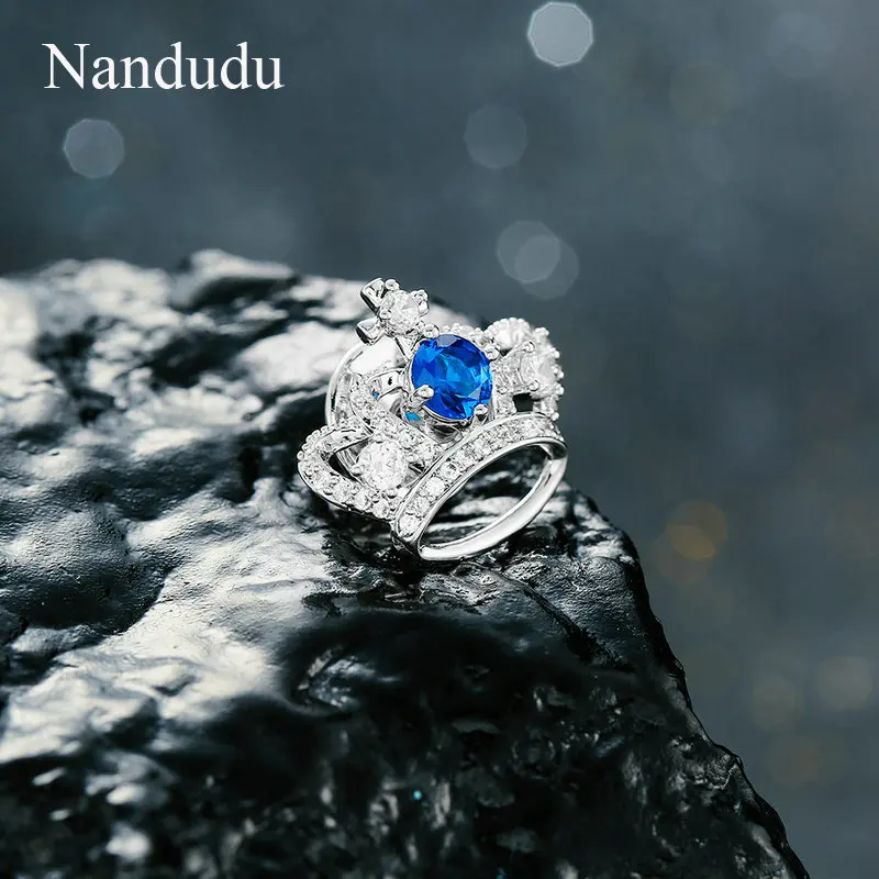 Nandudu Новый Синий CZ Брошь Pin для Для женщин ювелирные изделия ткань воротник