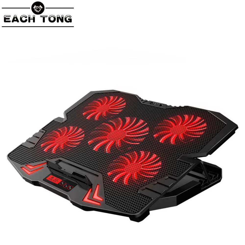 Охлаждающая подставка для ноутбука с 5 вентиляторами 2 USB 12 17 дюймов охлаждающая
