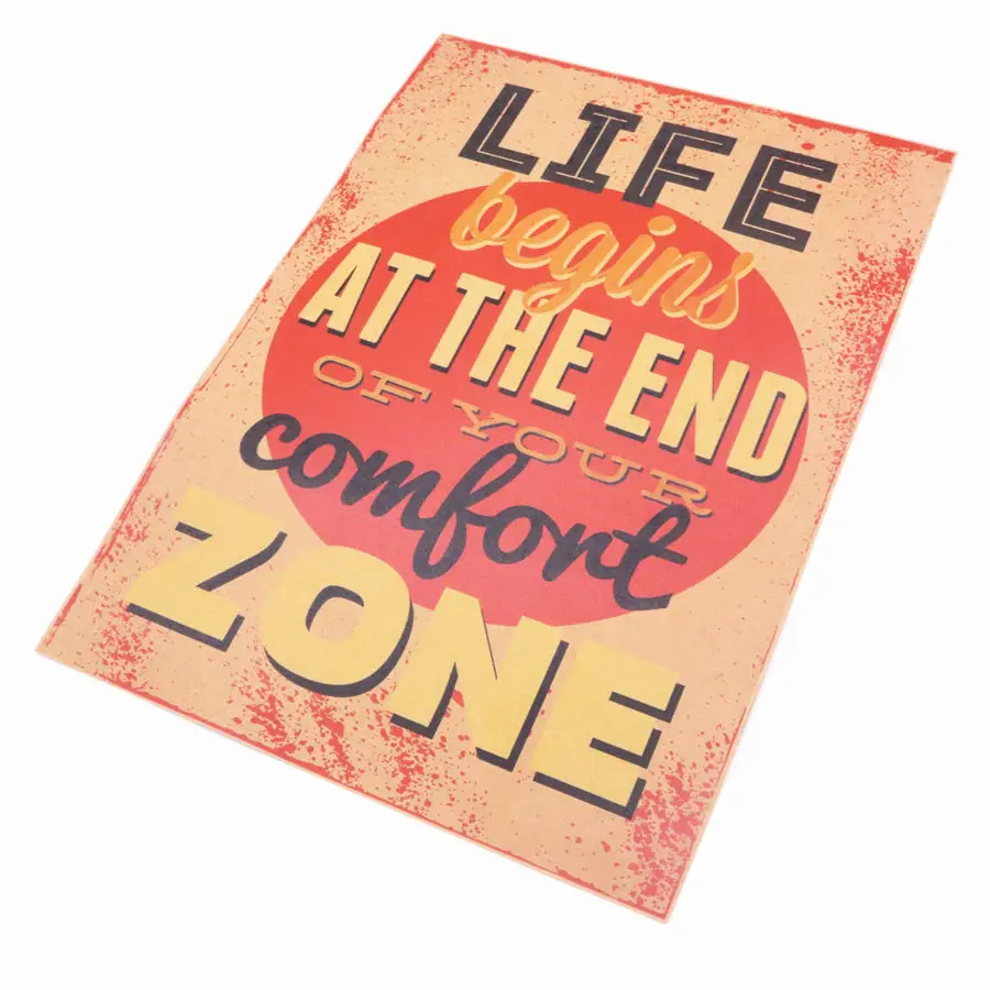 Ретро постер из крафт бумаги LIFE AT THE END ZONE настенная наклейка в стиле ретро