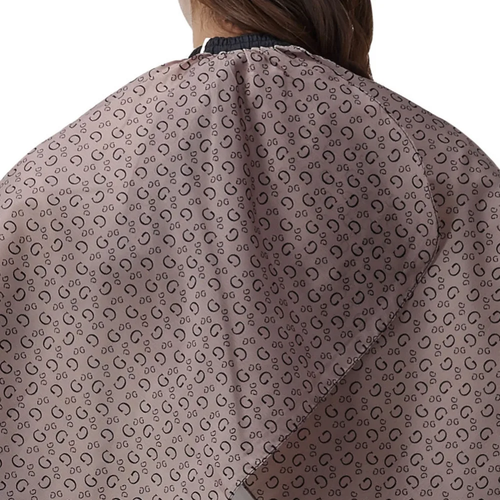 Профессиональная накидка для укладки волос с буквенным принтом водостойкая