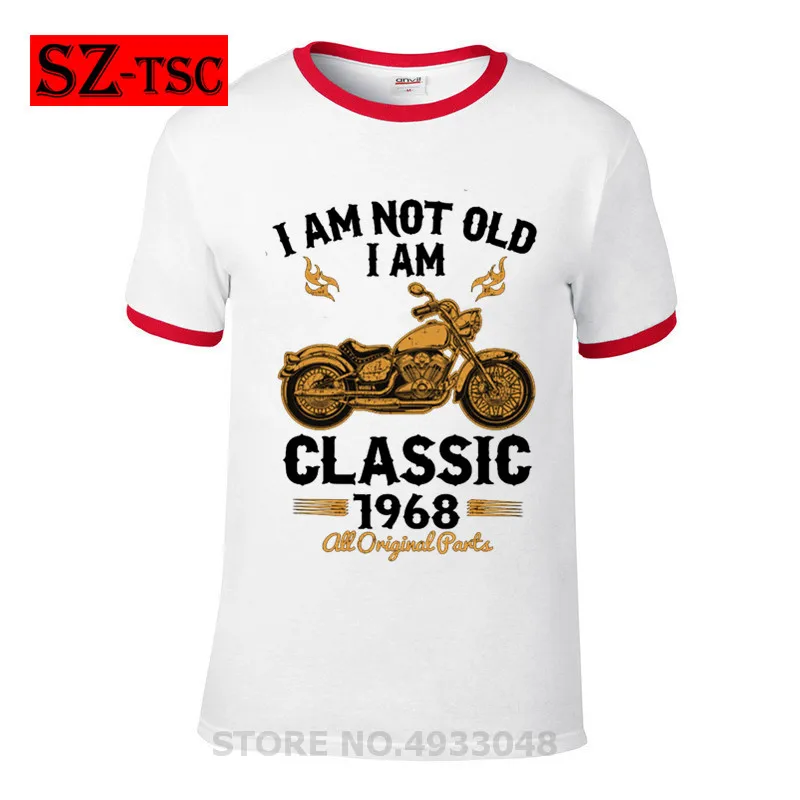 1968 классические мотоциклетные футболки с надписью I AM NOT OLD и принтом мужская