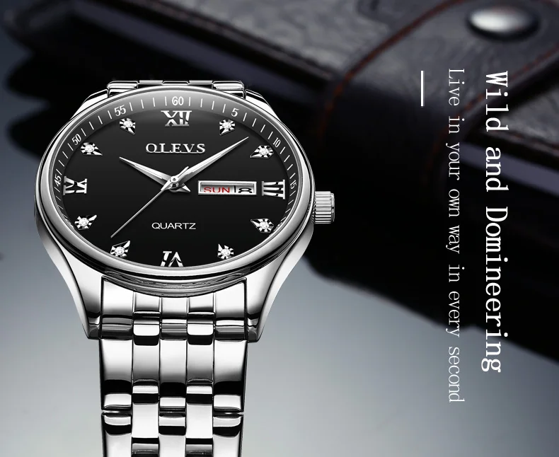 Relojes hombre мужские часы OLEVS лучший бренд класса люкс Кварцевые водонепроницаемые наручные часы модные часы из нержавеющей стали мужские часы