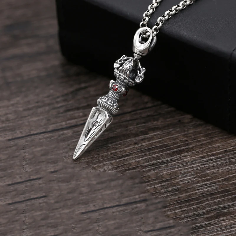 Ожерелье с подвеской из серебра 100% пробы натуральным камнем|women jewelry|pendant necklacemen