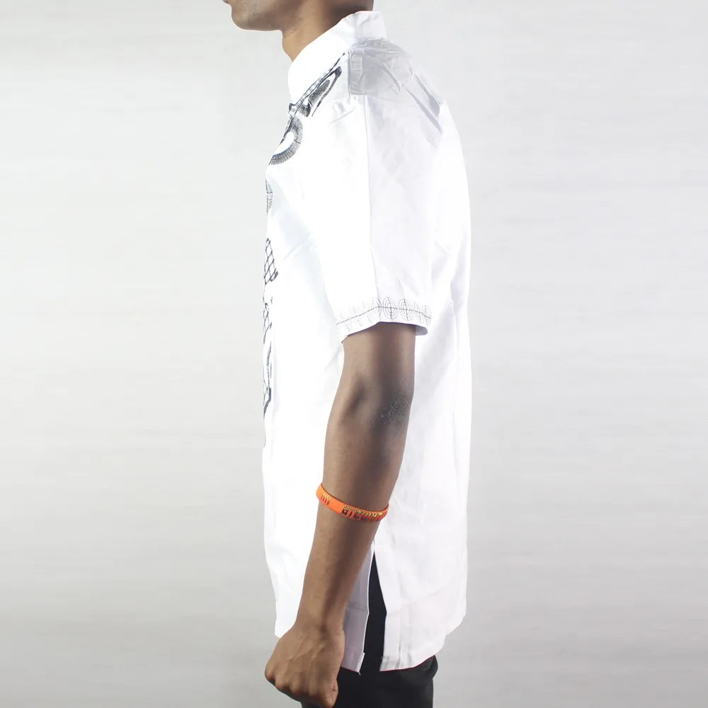 Африка белая Этническая культура вышивка мужские топы с коротким рукавом Кафтан