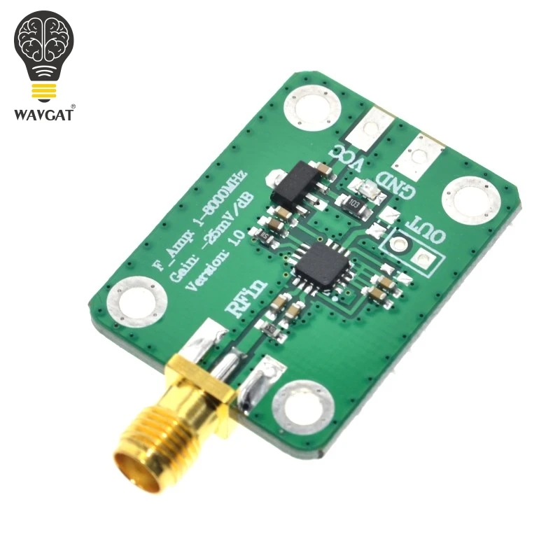 Измерение мощности WAVGAT 1 8000 МГц AD8318 логарифмический детектор RF 70dB RSSI|Интегральные