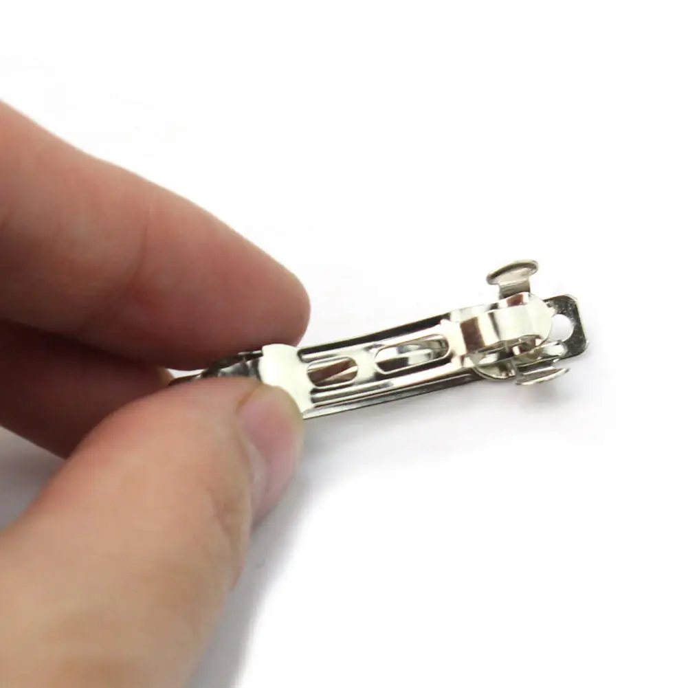 

50Pcs Fashion Craft Silver 50 Pcs French Style Clips Barrettes DIY Findings Hair Bows Stainless Steel French Style Barrette