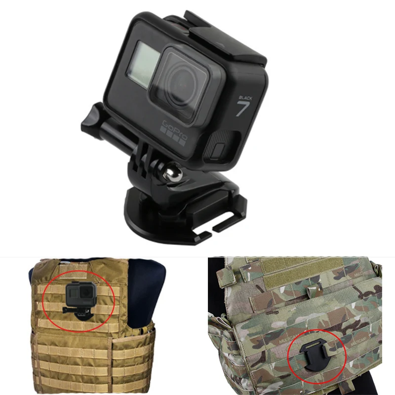 Алюминиевый тактический жилет соединение опорное крепление для Gopro iPhone 7 6 5 4 SJ4000