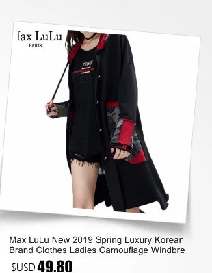 Max LuLu, весна, модная Корейская женская панк ветровка, женская джинсовая куртка с капюшоном, одежда с принтом, женское джинсовое пальто, Jaqueta