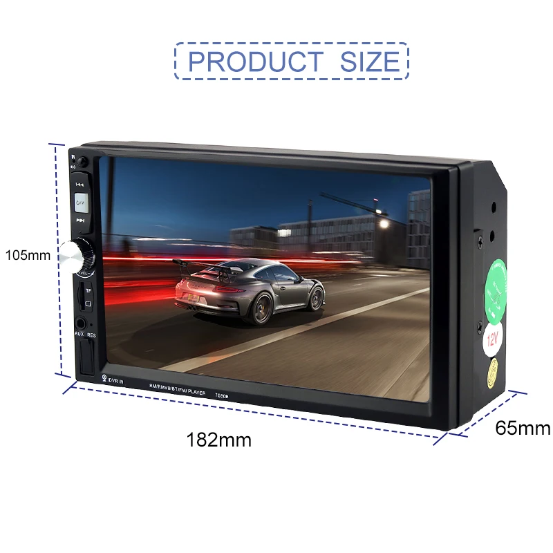 Автомагнитола 2 Din 7 &quotHD мультимедийный плеер 2DIN сенсорный экран автомагнитола