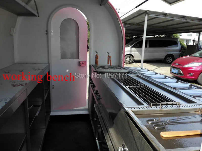 Регулируемый трейлер для еды Мобильная тележка кофейная хот догов на продажу|cart