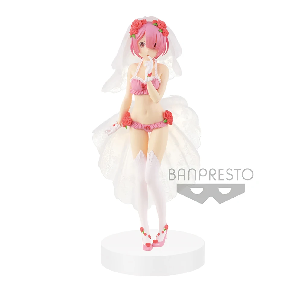 Tronzo Banpresto EXQ Ram Rem Свадебный аниме Re: жизнь в другом мире от нулевого ПВХ сексуальная фигура модель игрушки куклы