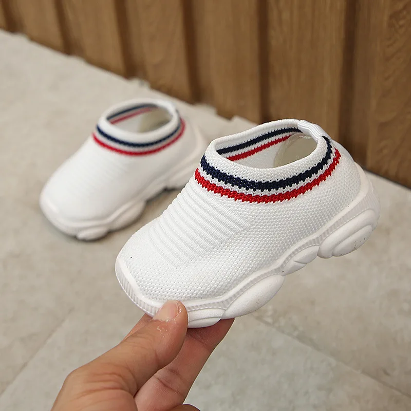 New Soft Bottom Kids Shoes Baby Boy Girl Candy Color Woven Fabric Air Mesh Children Casual Sneakers For Boys Girls | Детская одежда и