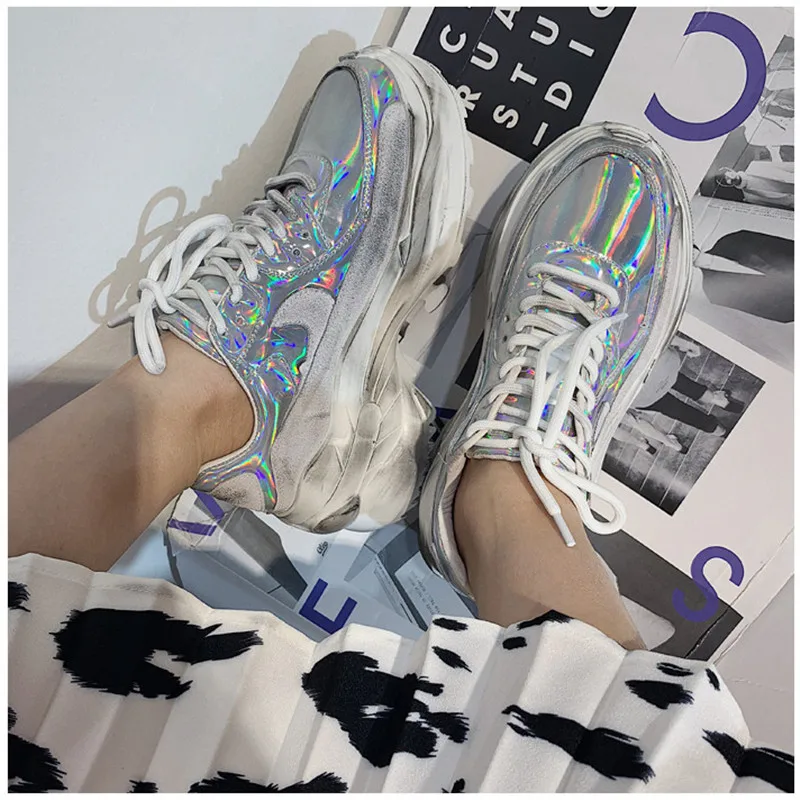 2019 весенне Осенняя обувь женская на платформе женские повседневные туфли