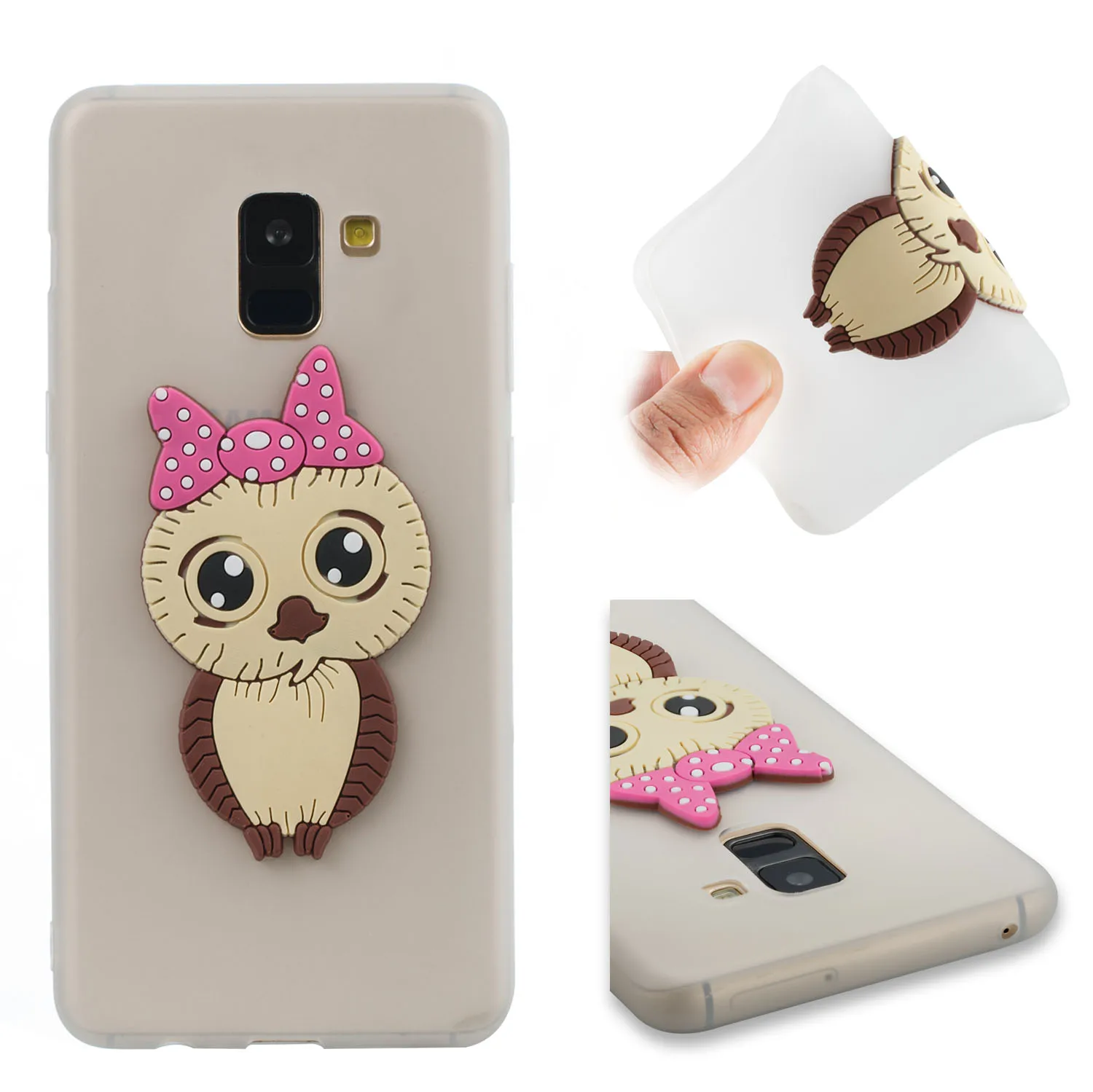 Милый чехол с рисунком совы для samsung galaxy A3 A5 A8 Plus 2016 2017 2018 A320 A520 A310 A510 A530X задняя