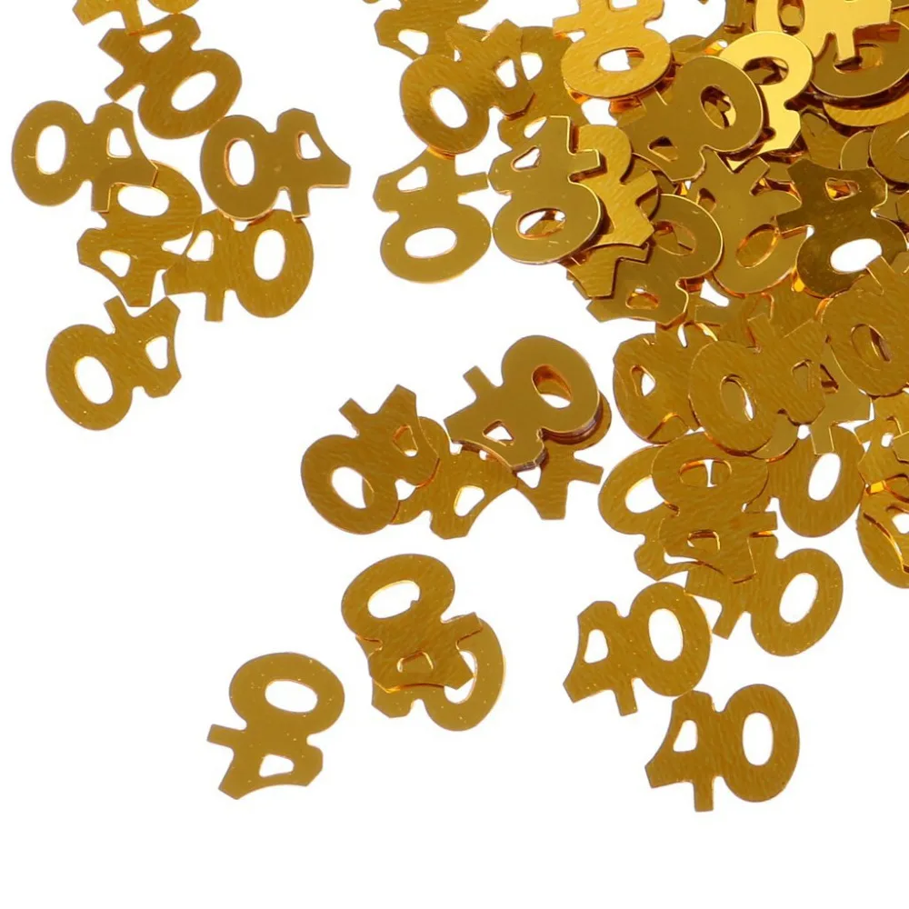 Золотой Возраст 40th мужчина женщина с днем рождения конфетти цифровые 40 вечерние