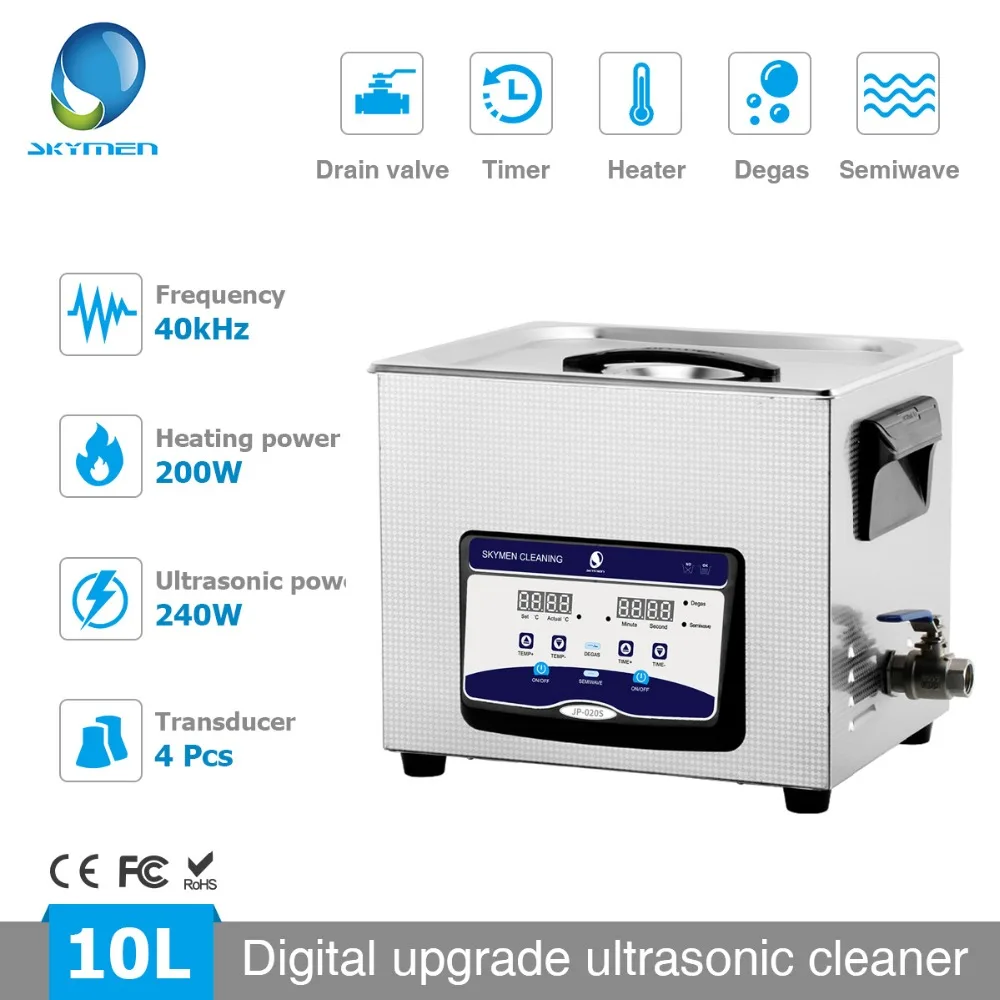 Skymen 10L цифровой ультразвуковой очиститель дегазотапливаемый таймер звуковая