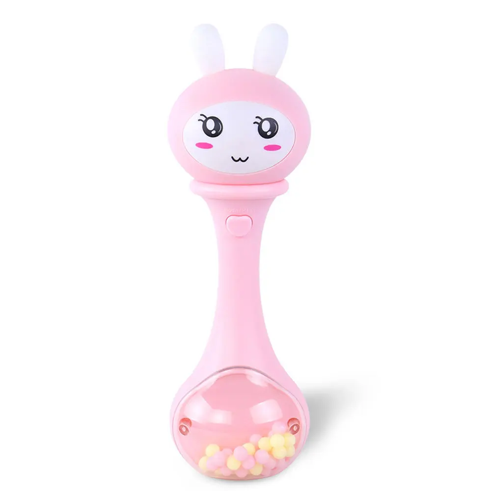 Умные игрушки колокольчик Игрушка музыкальная игрушка музыка электрический Пластик удобный игрушки для малышей в подарок интересные милый детский комбинезон с рисунком - Цвет: pink