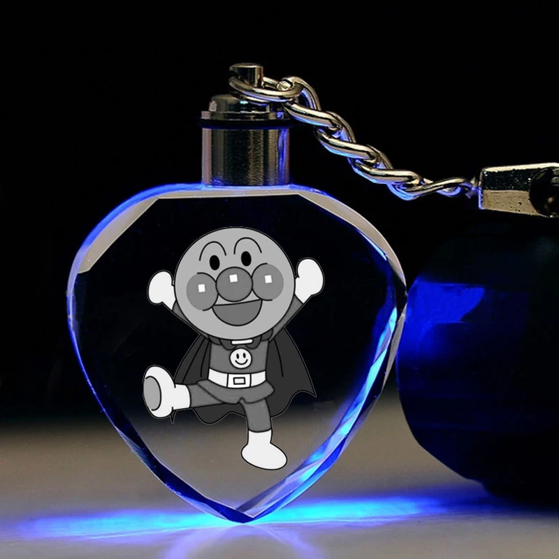 Anpanman брелок в форме сердца из аниме со светодиодной подсветкой фигурка