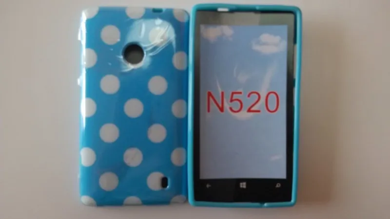 Мягкий чехол в горошек из ТПУ для Nokia Lumia 520 OEEKOI бесплатная доставка | Мобильные
