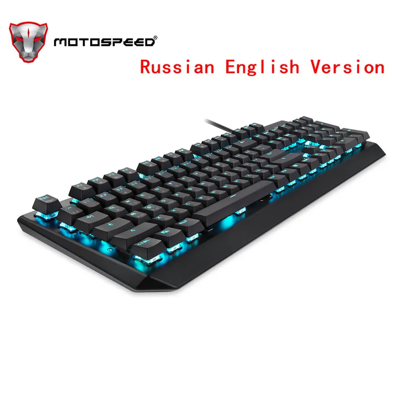 Motospeed CK95 Игры Механическая клавиатура 104 ключей Русский Английский красный/синий