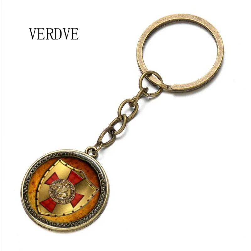 Хит продаж брелок для ключей Templar Knight из хрустального стекла оптовая продажа|keychain