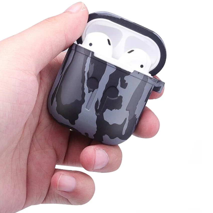 Камуфляжный чехол для наушников для Apple Airpods, силиконовый защитный чехол, декоративная крышка, чехол Air pods, чехол, аксессуары