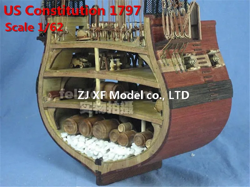1797 USN классическая деревянная модель масштаб 1/62 американская конструированная