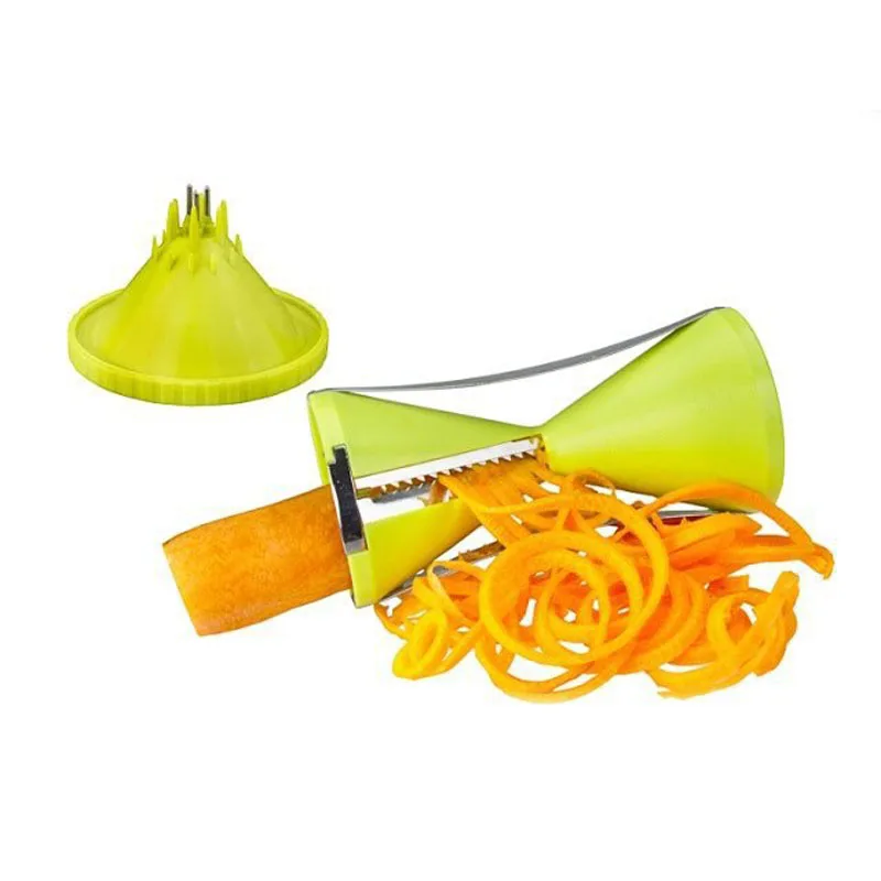 4 лопасти Replaceab Спираль Тесак фруктов и овощей Spiralizer Морковь Огурец Терка фрезы с