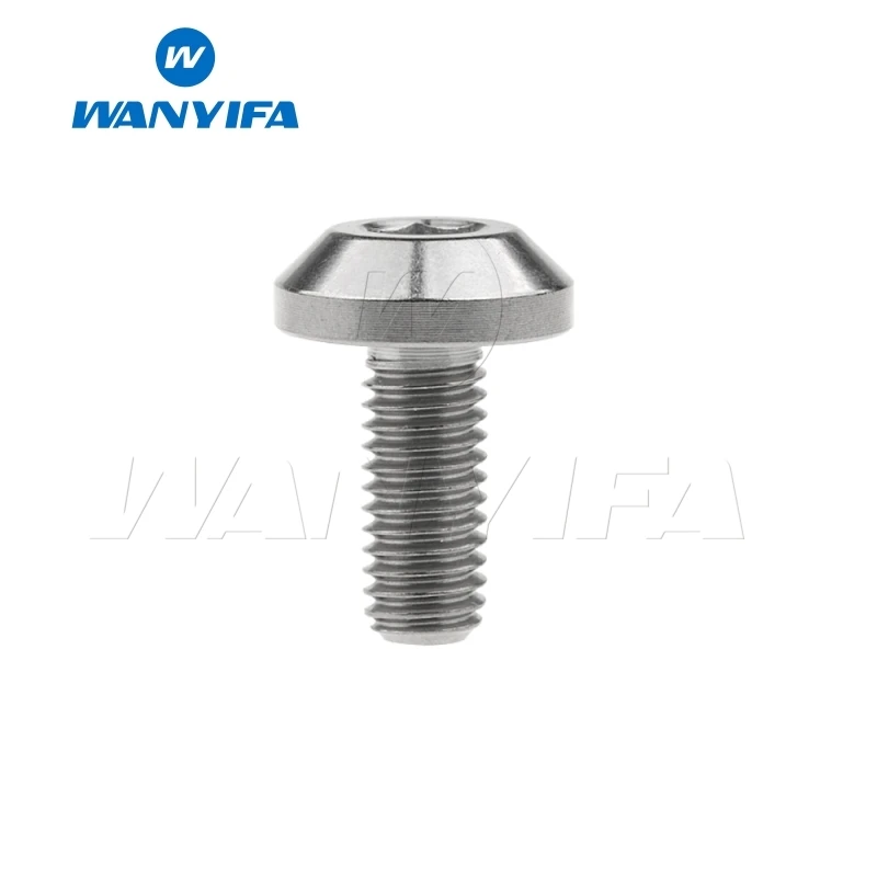 Titanium M8X15 Ваньифа Винт С Титановым болтом M8x15 20 25 30 35 40 мм плоской верхней головкой зонта для велосипедного тормоза - Цвет: Titanium M8X15