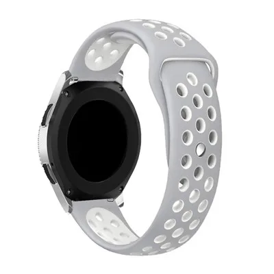 Gray white 22 мм ремешок для часов Силиконовый браслет для samsung Galaxy Watch 46 мм ремешок для часов для samsung gear S3 классический Frontier ремешки для часов - Цвет ремешка: Gray white