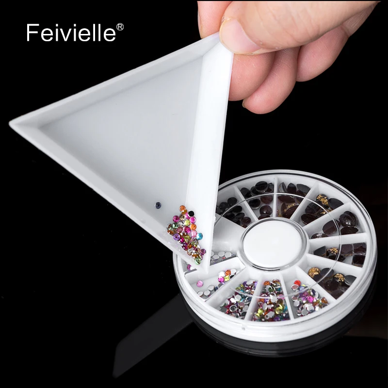 Feivielle Новинка 2 шт./компл. Стразы для дизайна ногтей с драгоценными камнями Пинцет