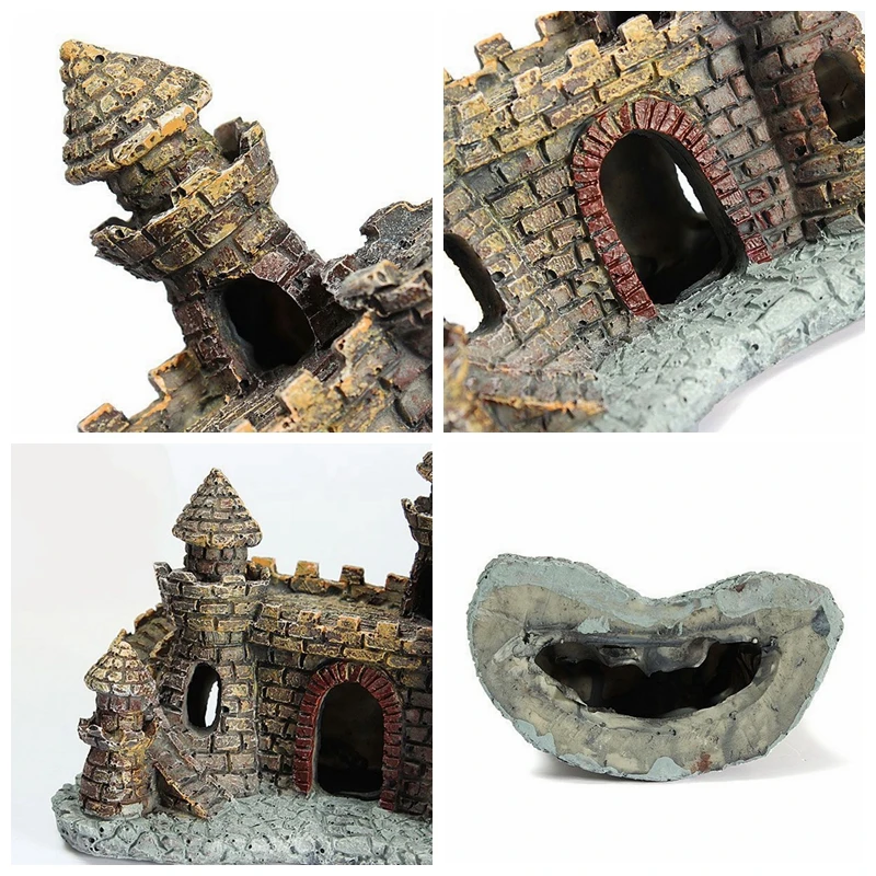 Искусственные европейские рокерские пейзажи, аквариумные декорации, средневековые башни, аквариумные декорации