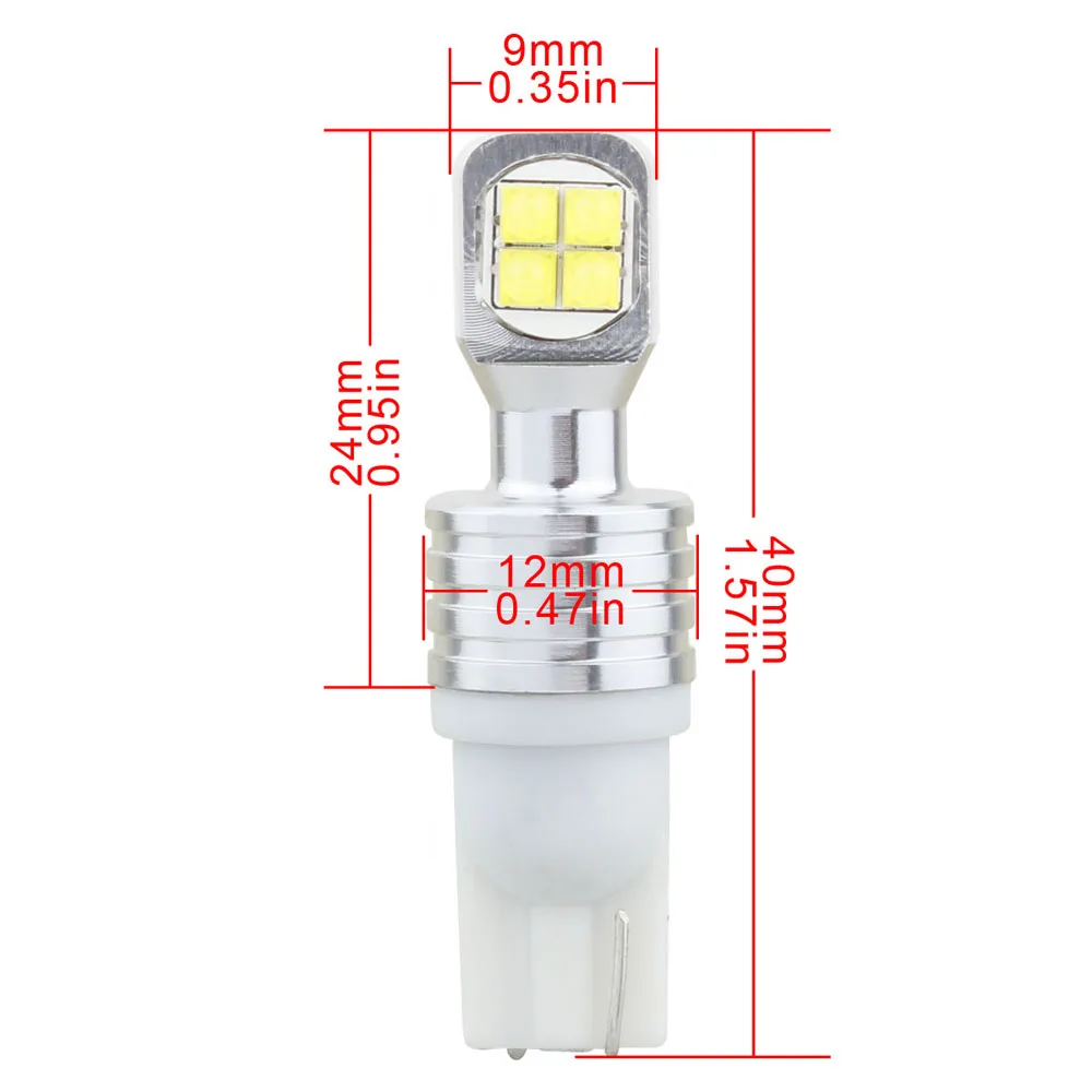2x W5W светодиодный T10 CREE XBD чипы 40 Вт Автомобильные лампы 168 194 BA9S T4W светильник для номерного знака для багажника габаритные огни лампа для чтения белый