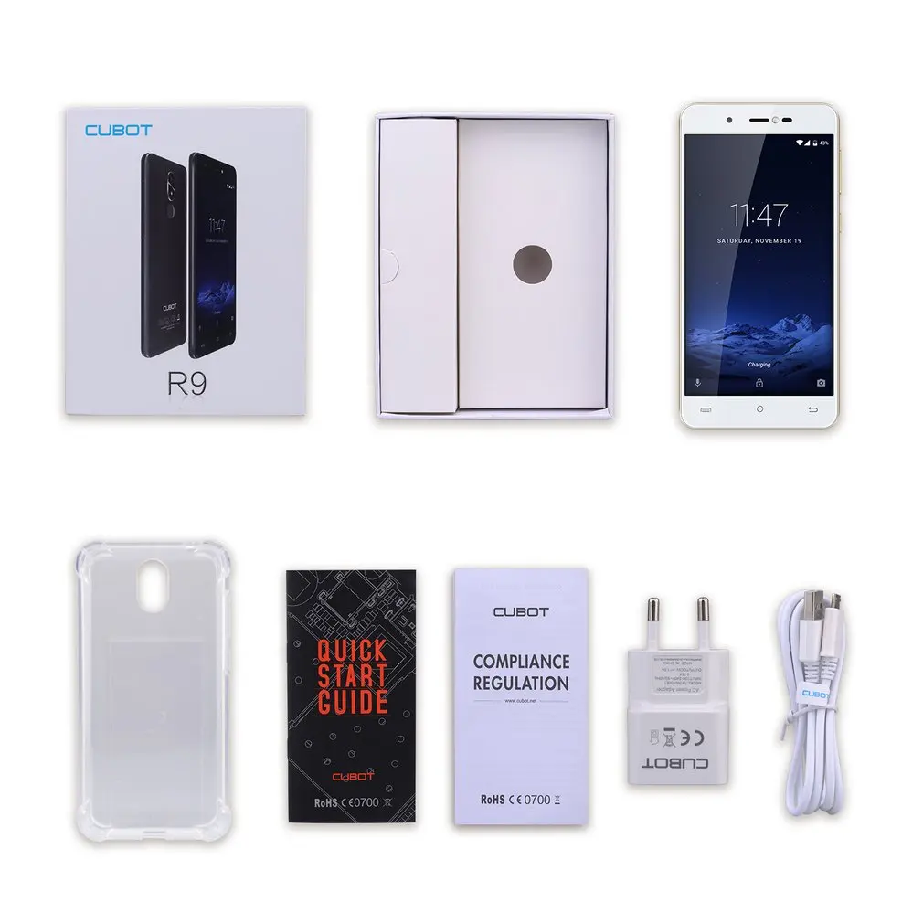 Cubot R9 mt6580 четыре ядра 1.3GH Android 7 0 смартфон 2 ГБ Оперативная память 16 Встроенная 13 +