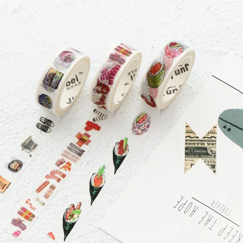 1 шт./компл. милые DIY конфета, цветок 7 м Васи клейкие ленты маскирующие ленты японские новые наклейки прикольная лента Канцтовары Школьные принадлежности