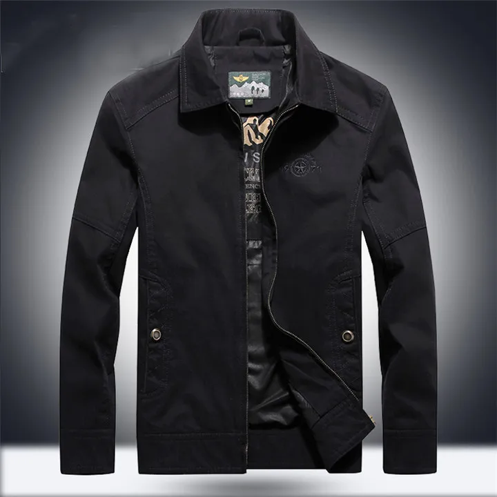9919-BLACK Новая весенняя AFS JEEP куртка мужская куртка-бомбер veste homme Тактическая Военная Мужская куртка и пальто размера плюс 4XL - Цвет: 9919-BLACK