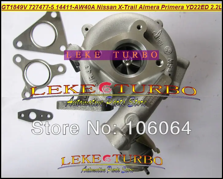 Турбо GT1849V 727477-5006S 727477-5007S 727477 масляный охлажденный Турбокомпрессор для NISSAN X-Trail T30