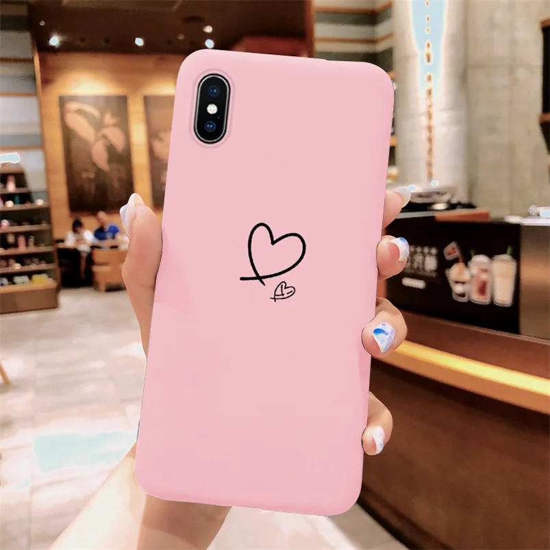 Kfe3-dxxin Милый чехол для телефона с сердцем для iPhone 11 Pro XS Max XR X 10 8 7 6 6S Plus 5 5S SE Роскошный чехол из ТПУ для задней крышки Fundas для iPhone X чехол - Цвет: Kfe3-dxxin