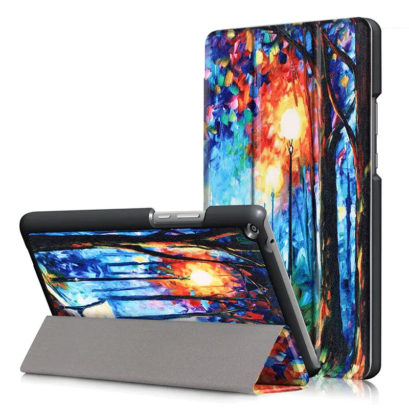 D021 Чехол для huawei MediaPad T3 8," KOB-L09 KOB-W09 чехол Funda Tablet PU раскладной кожаный чехол для Honor Play Pad 2 8,0+ пленка+ ручка - Цвет: D021