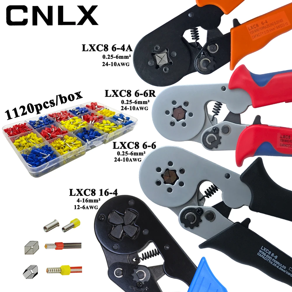 LXC8 10С 0,25-10mm2 23-7AWG LXC8 6-4/6-6 0,25-6mm2 LXC8 16-4 обжимные клещи электрическая трубка Клеммы Коробка мини фирменный Зажим инструменты