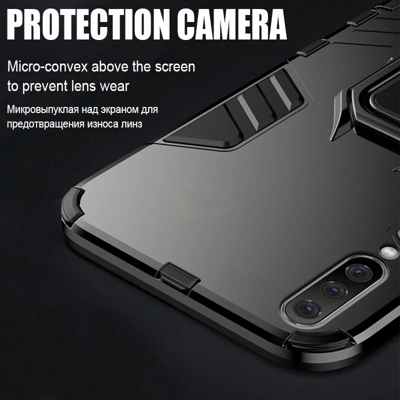 Luxury Armor Soft Bumper Case On The For Samsung Galaxy A7 2018 A10 A30 A20 A70 A60 A50 M30 M20 M10 Shockproof Ring Cover |