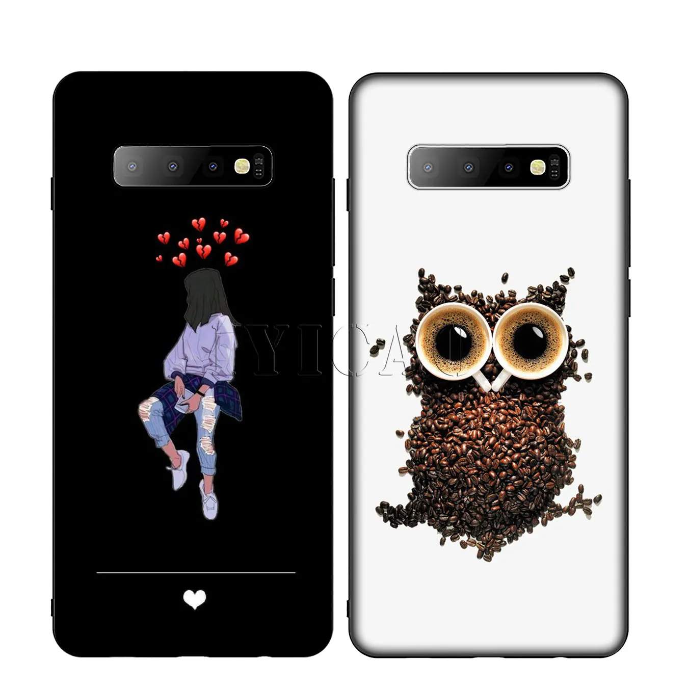 IYICAO Simple fashion animal Silicone Soft Phone Case for Samsung Galaxy S10 S9 S8 Plus S6 S7 Edge S10e E Cover |