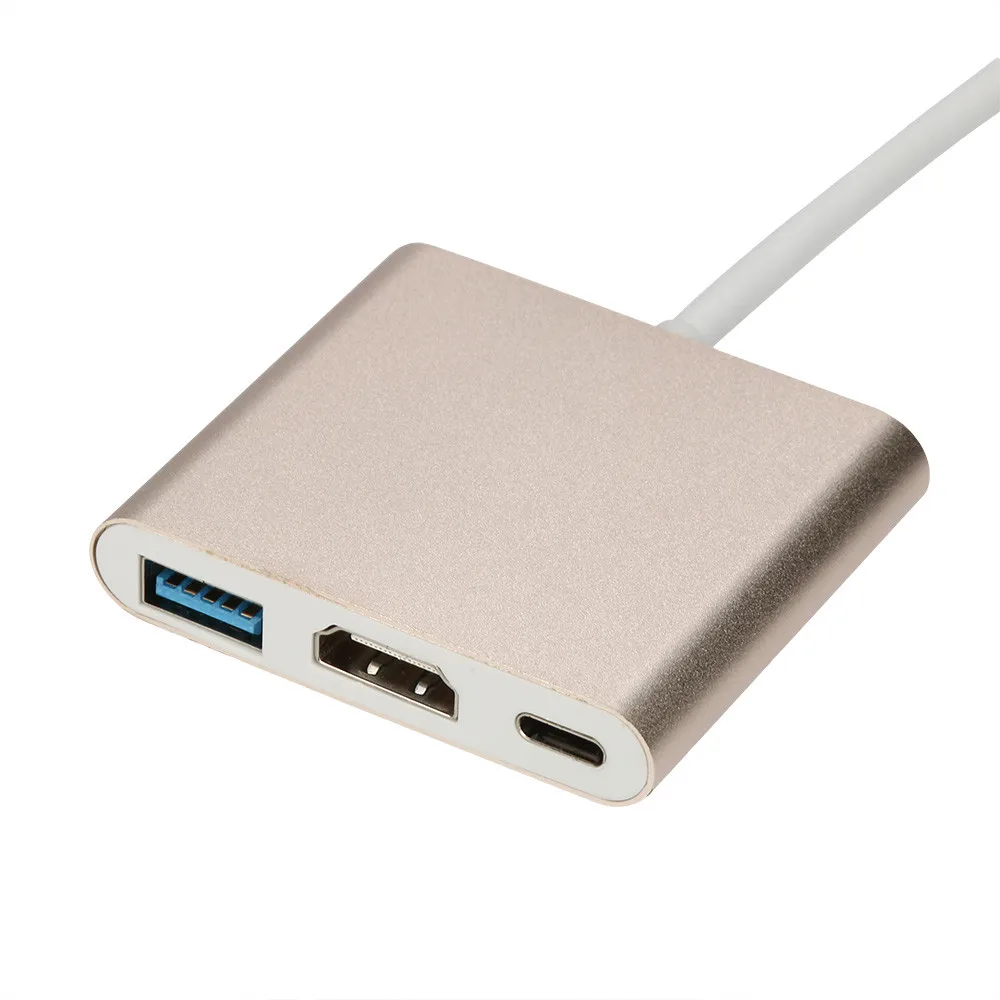Высококачественный usb-хаб CARPRIE с 3 портами Type-C на 4K HDMI USB 0 зарядный концентратор