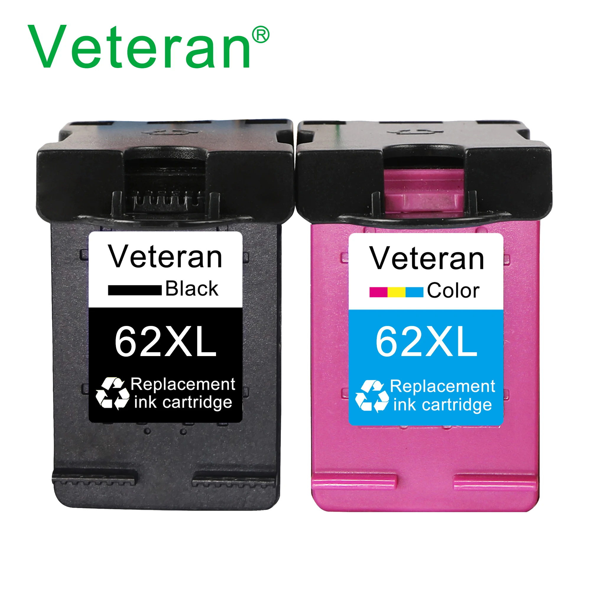 Сменный картридж Veteran 62XL с черными чернилами для принтеров Hp 62 XL Hp62 Envy 5640 OfficeJet 200