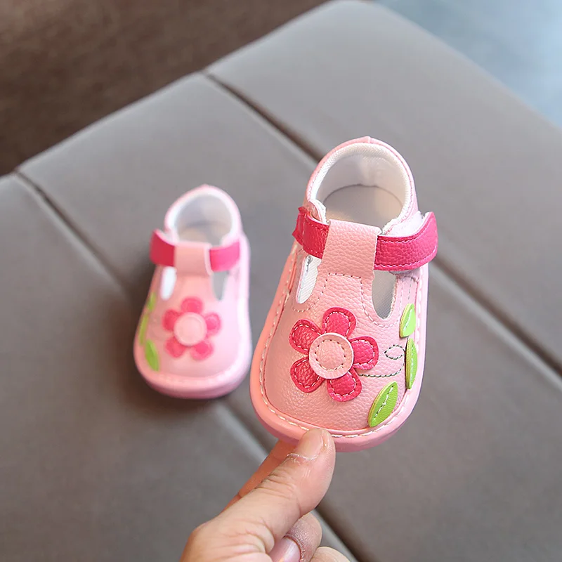 Туфли детские кожаные с цветами на мягкой подошве возраст 0 1 2 года|baby shoes|leather