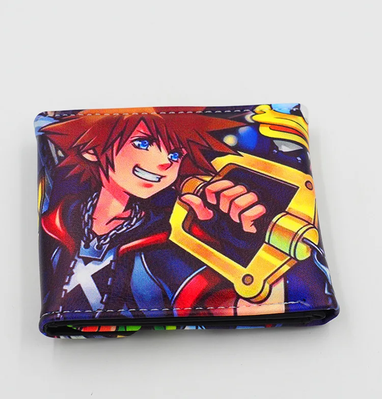 Японская игра Аниме ACG Kingdom Hearts Sora Aqua Kair Ventus PU короткий кошелек с красочным принтом
