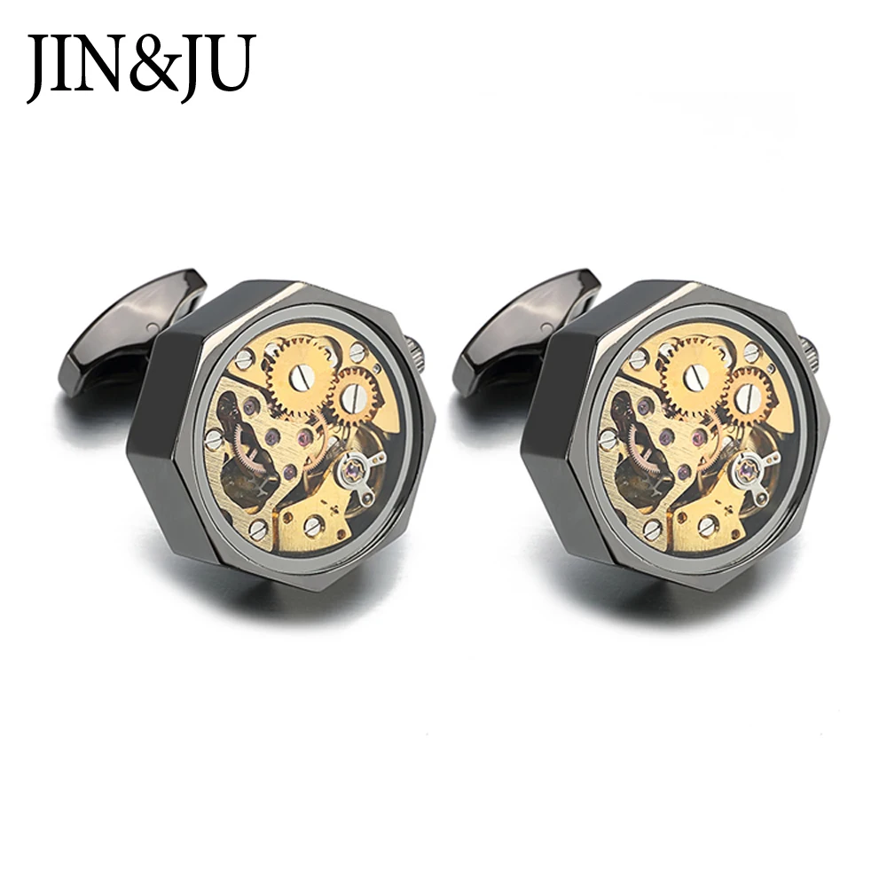 JIN & JU мужские ювелирные изделия низкие ключи роскошные золотые часы запонки с Т