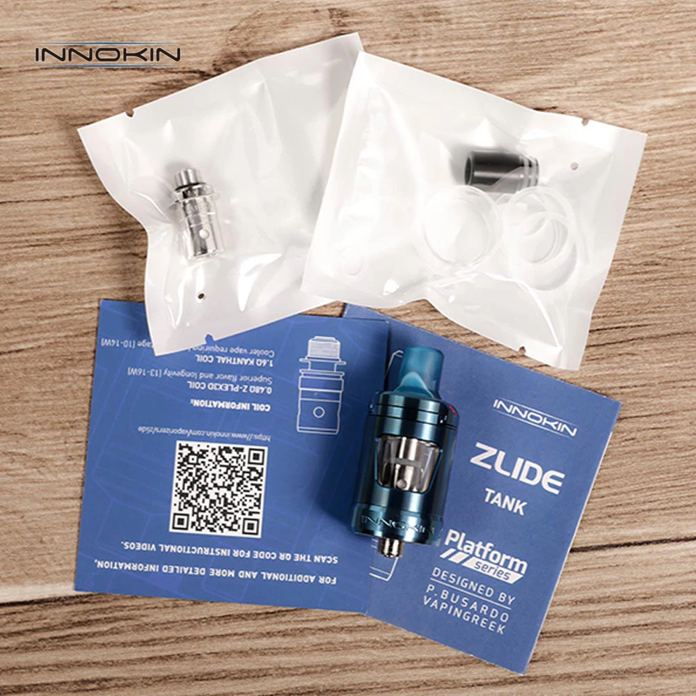 Оригинальный Innokin Zlide Tank 2 мл атомайзер электронная сигарета с 5 шт. 0.48ohm Z-Plex3D сетка