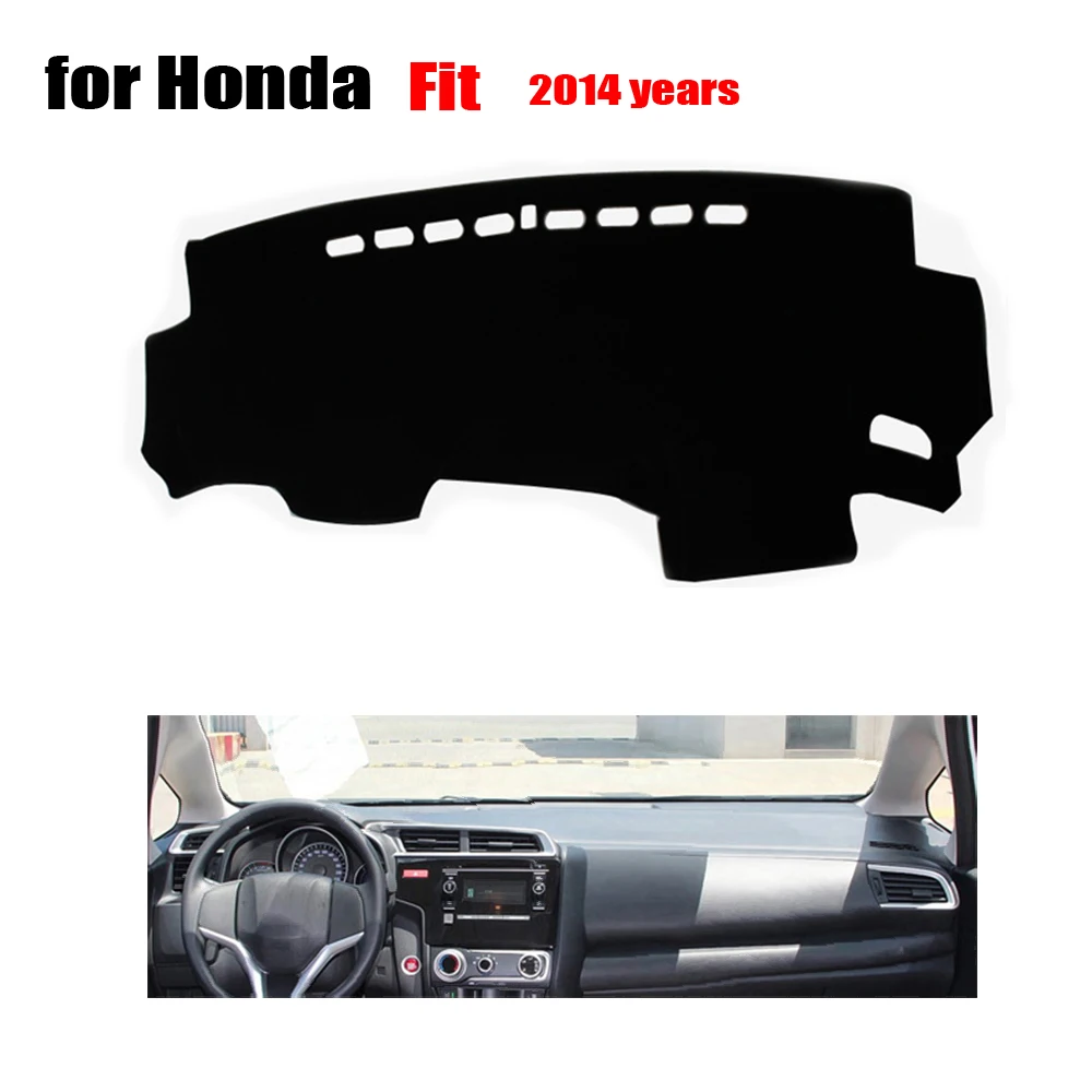 

Чехлы для приборной панели автомобиля для Honda Fit 2014 лет, чехлы для приборной панели с левым рулем, автомобильный чехол для приборной панели, избегайте ранней картины, коврик
